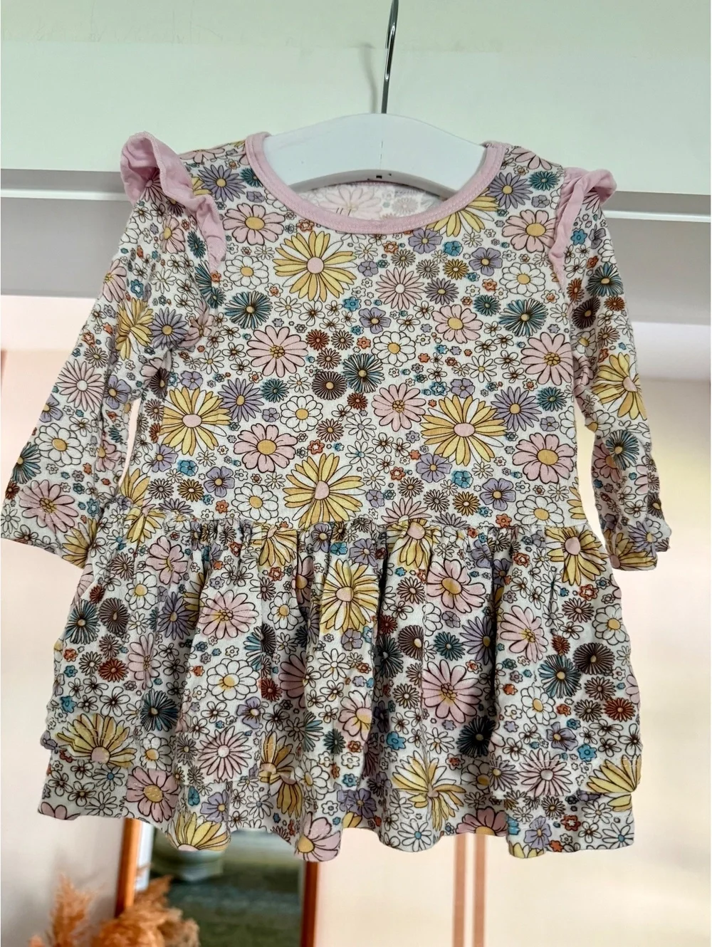 Milkberry Floral Bamboo Dress Sz 3-6 Months EUC
